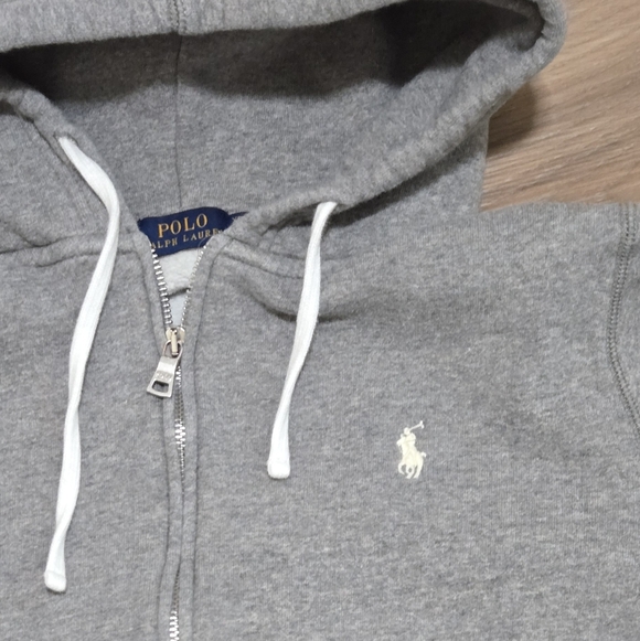 Polo Ralph Lauren Heather Gray Zip Up Sweatshirt Hoodie Size XL - Picture 3 of 11